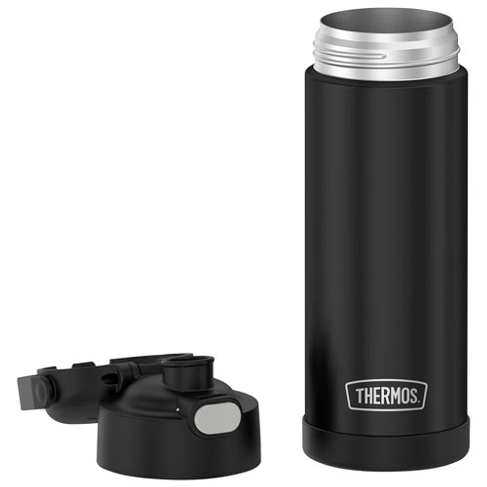Thermos FUNtainer 350ml (12 oz.) Stainless Steel Water Bottle with Pop-up Straw - Black
