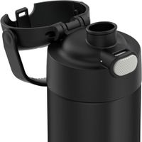 Thermos FUNtainer 350ml (12 oz.) Stainless Steel Water Bottle with Pop-up Straw - Black