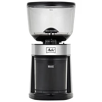 Melitta Whole Bean Flat Burr Coffee Grinder - Black/Stainless Steel