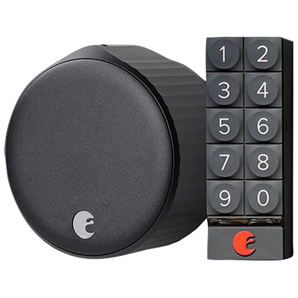 August Wi-Fi Smart Lock (4th Generation) with Smart Keypad - Matte Black