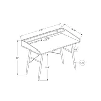 Monarch Tapered-Leg 47.25"W Computer Desk with Hutch