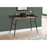 Monarch Tapered-Leg 47.25"W Computer Desk with Hutch - Brown/Black