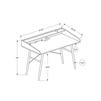 Monarch Tapered-Leg 47.25"W Computer Desk with Hutch - Brown/Black