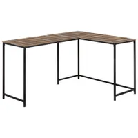 Bureau d'ordinateur en angle de 58,25 po de largeur de Monarch - Brun/Noir