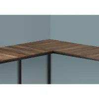 Bureau d'ordinateur en angle de 58,25 po de largeur de Monarch - Brun/Noir