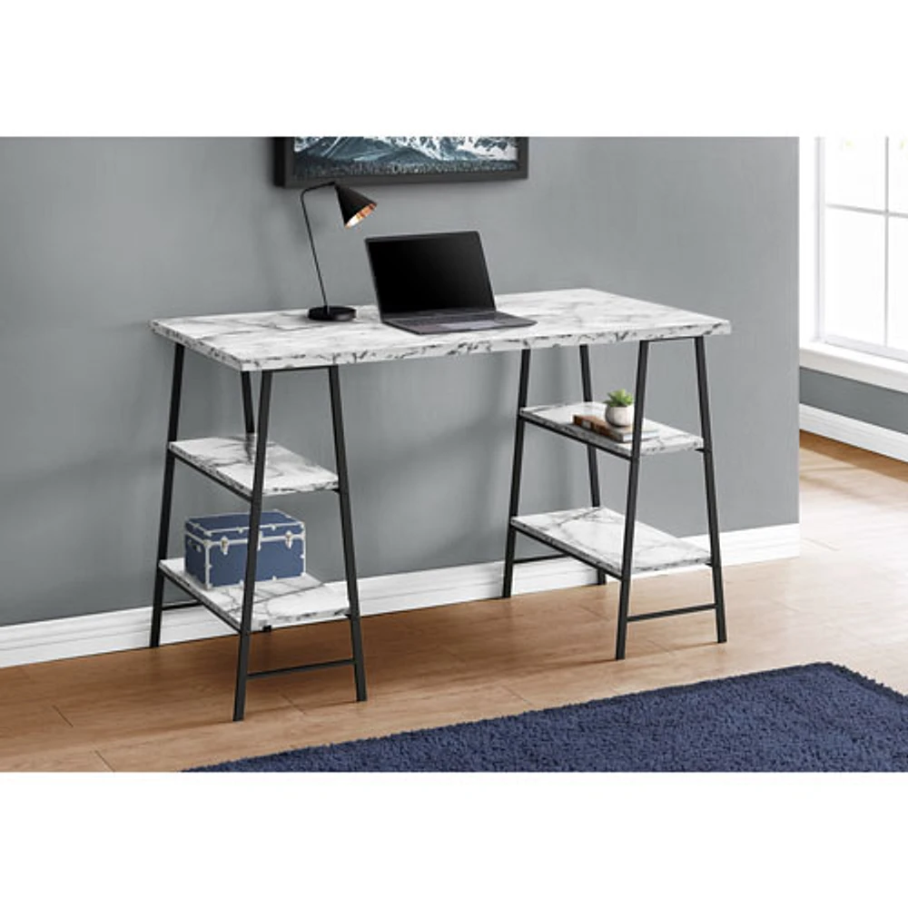 Monarch 47.25"W Computer Desk with 4 Shelves