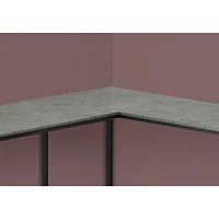 Bureau d'ordinateur en angle de 58,25 po de largeur de Monarch - Gris/Noir
