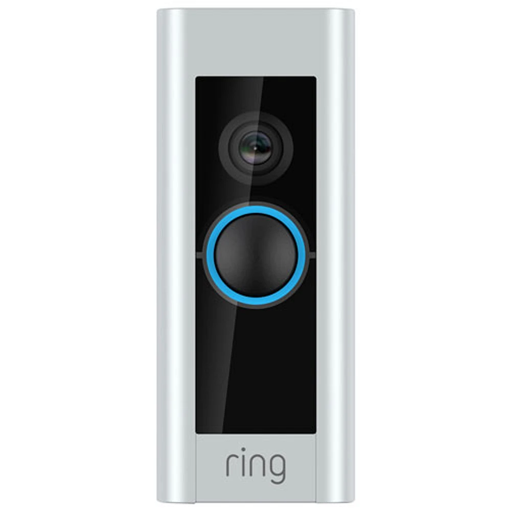 Sonnette vidéo Wi-Fi avec fil Plus de Ring - Nickel satiné