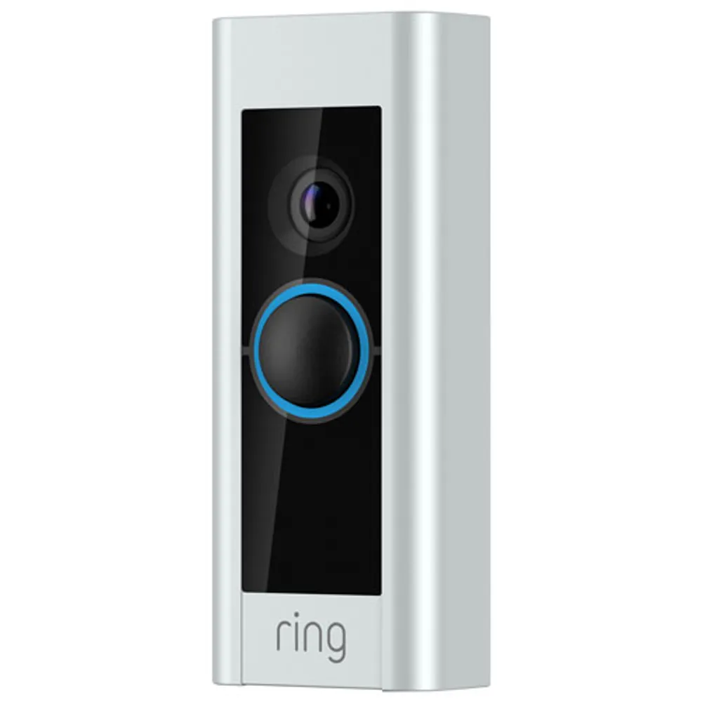 Sonnette vidéo Wi-Fi avec fil Plus de Ring - Nickel satiné