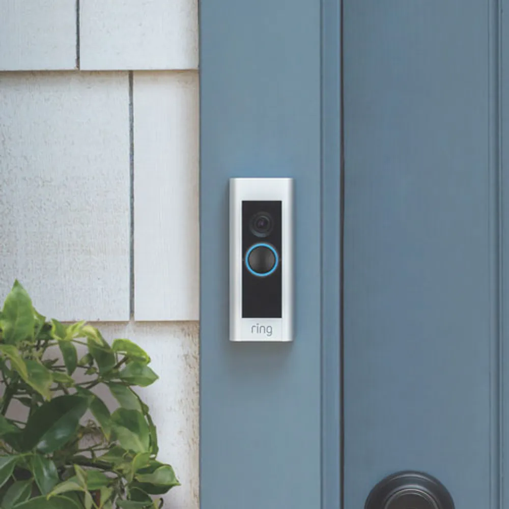 Ring Wi-Fi Video Wired Doorbell Plus - Satin Nickel