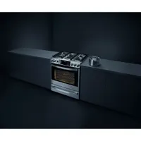 GE Profile 30" 5.7 Cu. Ft. True Convection Slide-In Gas Air Fry Range (PC2S930YPFS) - Stainless