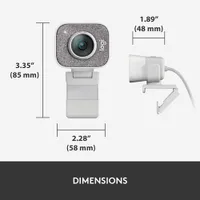 Caméra Web HD intégrale 1080p StreamCam de Logitech - Blanc cassé