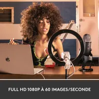 Caméra Web HD intégrale 1080p StreamCam de Logitech - Blanc cassé