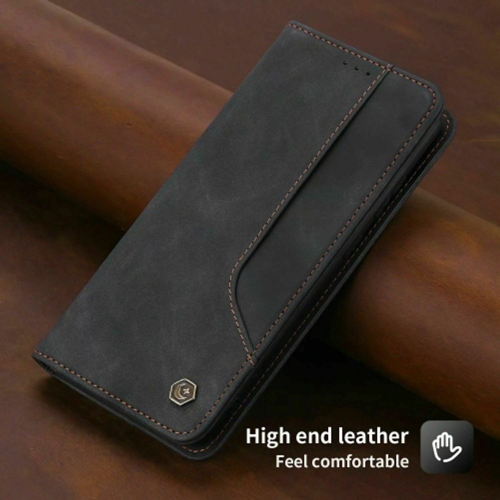 classic high quality leather wallet card slot case for Samsung galaxy