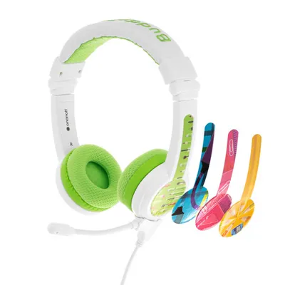 Casque d'écoute School+ (Plus) de BuddyPhones - Vert