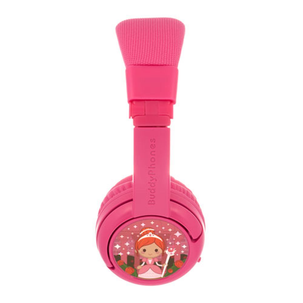 BuddyPhones PLAY+ (Plus) On-Ear Sound Isolating Bluetooth Headphones - Rose Pink