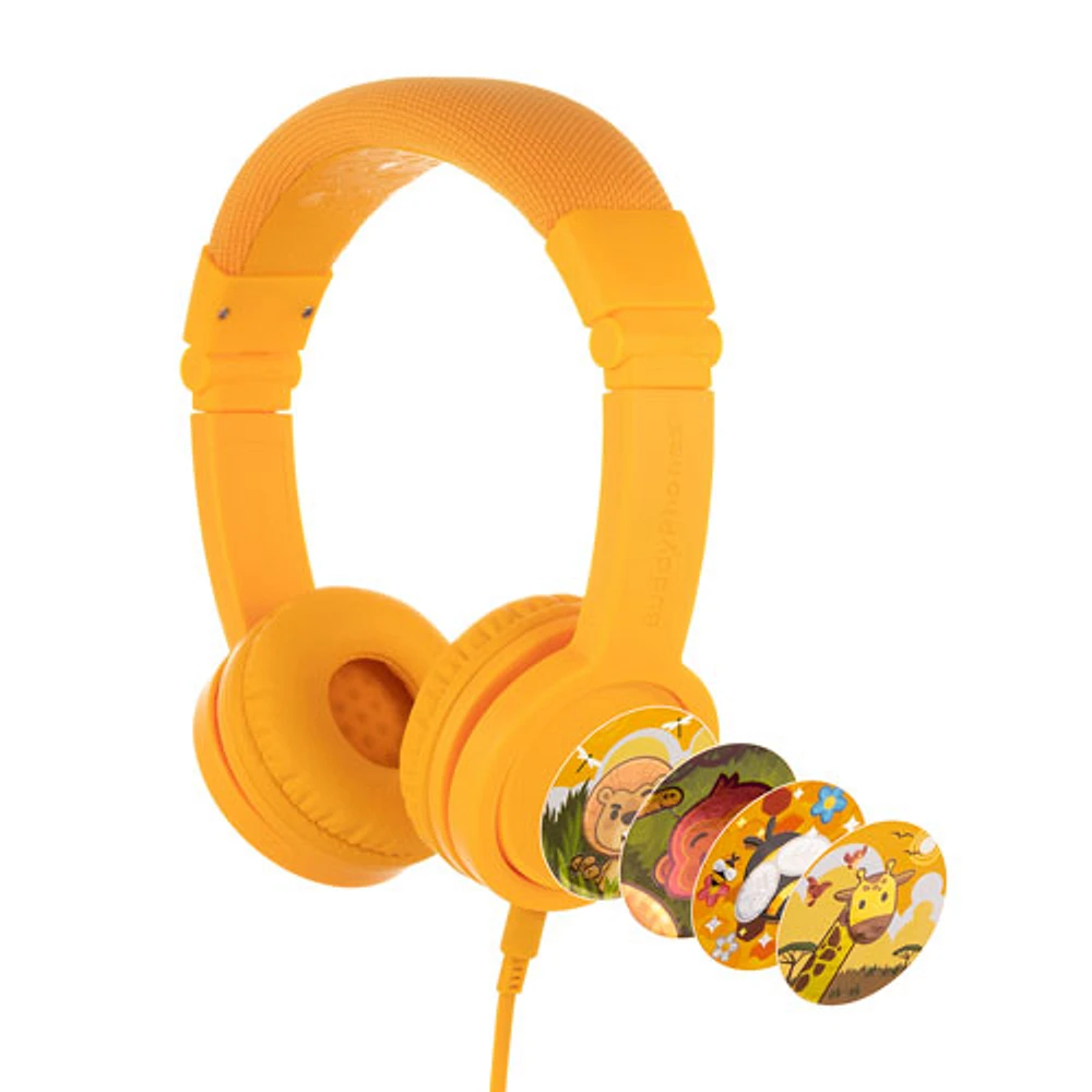 Casque d'écoute Explore+ (Plus) de BuddyPhones - Jaune soleil