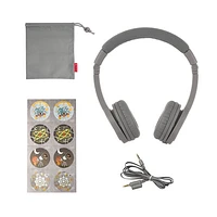 BuddyPhones Explore+ (Plus) On-Ear Headphones - Grey Matter