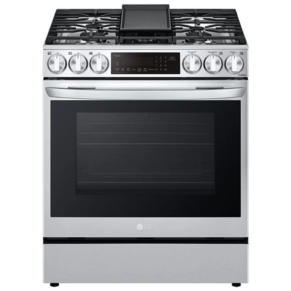 LG 30" 6.3 Cu. Ft. True Convection 5-Burner Slide-In Gas Air Fry Range (LSGL6335F) - Stainless Steel