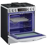 Cuisinière gaz encastrable 5 brûleurs convection friture air 6,3 pi³ 30 po LG (LSGL6335F) - Inox