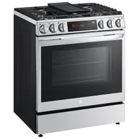 Cuisinière gaz encastrable 5 brûleurs convection friture air 6,3 pi³ 30 po LG (LSGL6335F) - Inox