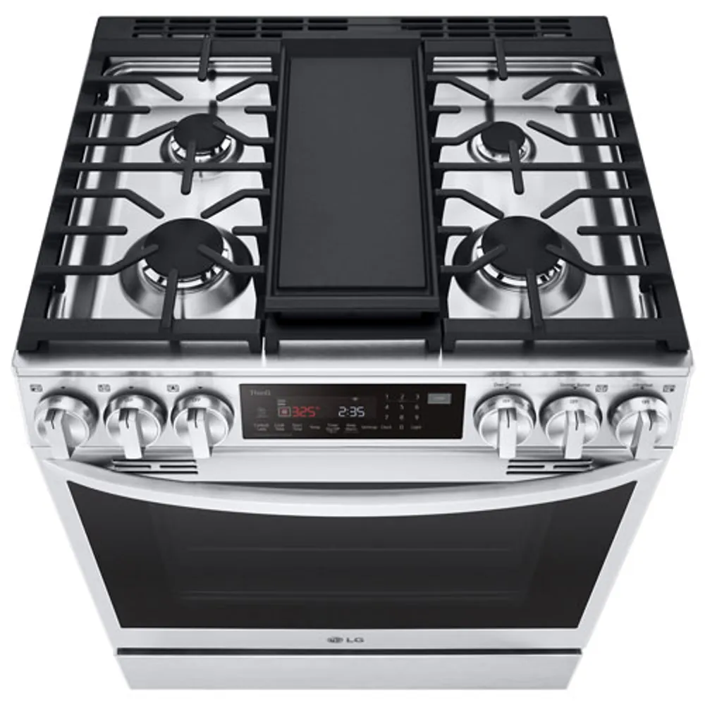 LG 30" 6.3 Cu. Ft. True Convection 5-Burner Slide-In Gas Air Fry Range (LSGL6335F) - Stainless Steel