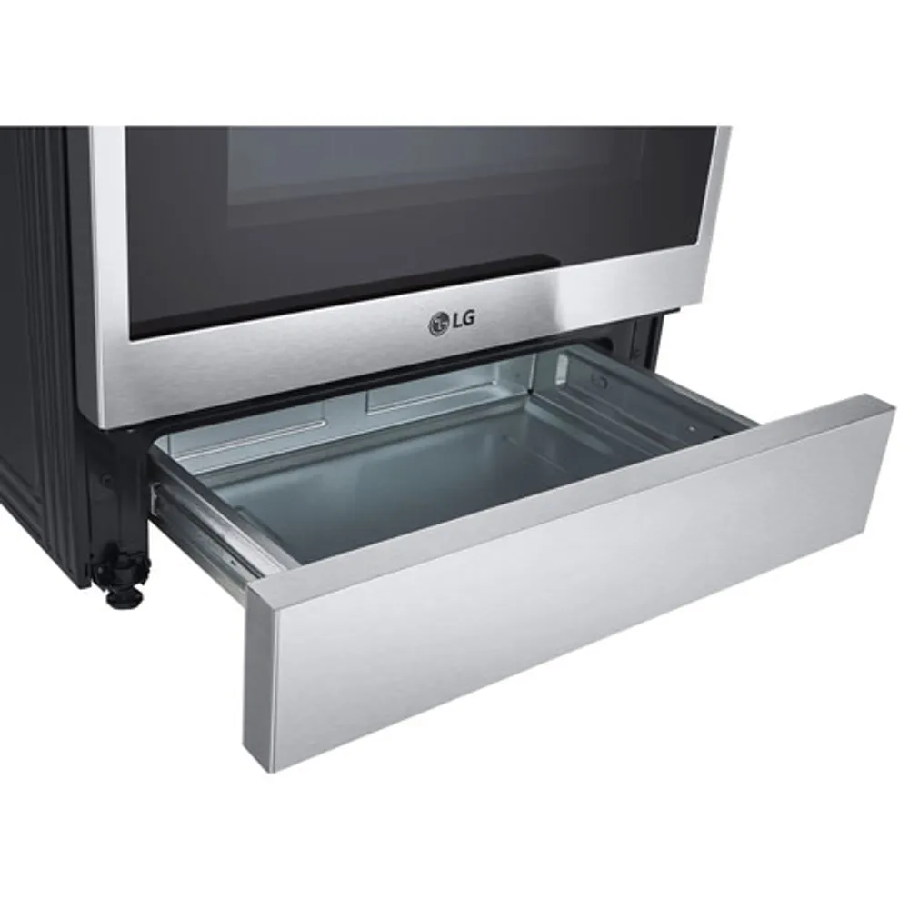 Cuisinière gaz encastrable 5 brûleurs convection friture air 6,3 pi³ 30 po LG (LSGL6335F) - Inox