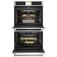 Cafe 30" 10 Cu. Ft. Double True Convection Electric Wall Oven (CTD90DP2NS1) - Stainless Steel