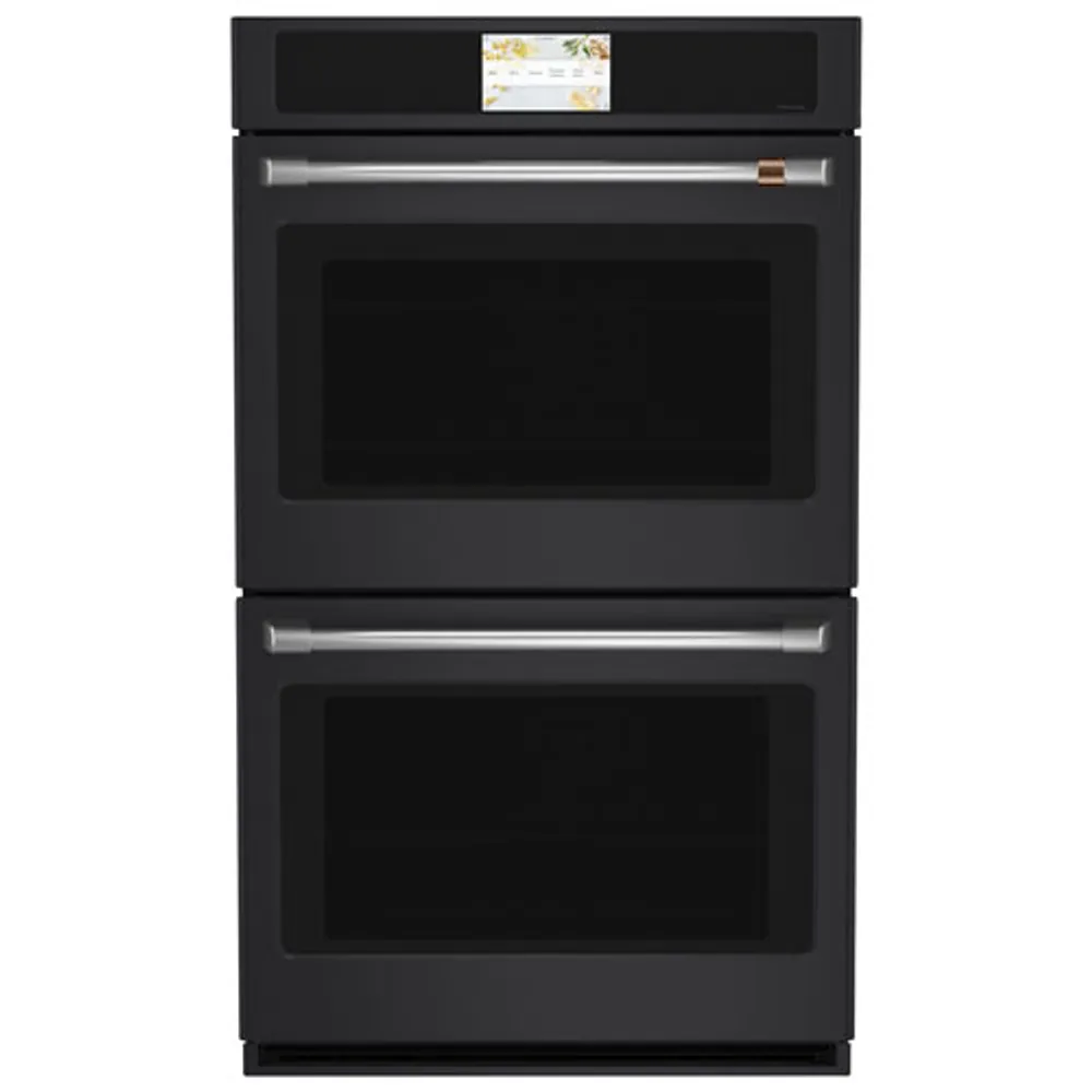 Cafe 30" 10 Cu. Ft. Double True Convection Electric Wall Oven (CTD90DP3ND1) - Matte Black