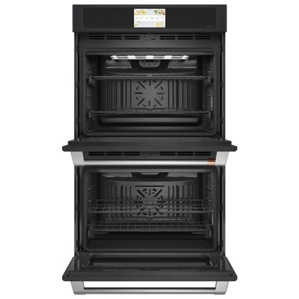 Cafe 30" 10 Cu. Ft. Double True Convection Electric Wall Oven (CTD90DP3ND1) - Matte Black