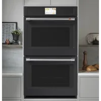 Cafe 30" 10 Cu. Ft. Double True Convection Electric Wall Oven (CTD90DP3ND1) - Matte Black