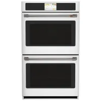 Cafe 30" 10 Cu. Ft. Double True Convection Electric Wall Oven (CTD90DP4NW2) - Matte White