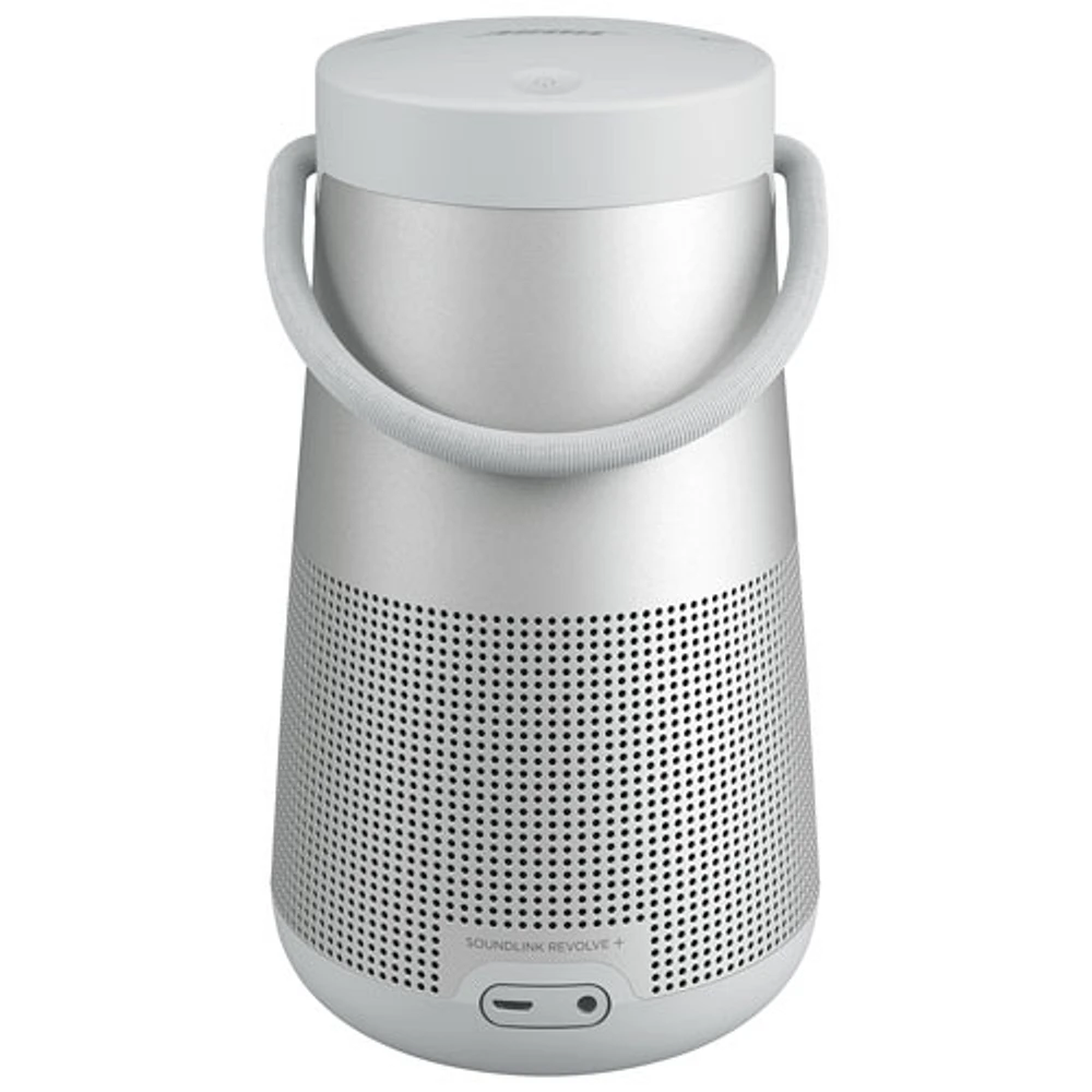 HP Bluetooth sans fil résistant aux éclaboussures SoundLink Revolve+ II de Bose - Argenté luxueux
