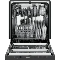 Haier 24" 51dB Built-In Dishwasher with Stainless Steel Tub (QDP225SSPSS) - Stainless Steel