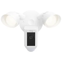 Ring Floodlight Cam Wired Plus Outdoor 1080p HD IP Camera - White