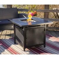 Paramount Noah Propane/Natural Gas Square Fire Pit Table - 25,000 BTU