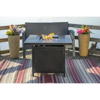 Paramount Noah Propane/Natural Gas Square Fire Pit Table - 25,000 BTU