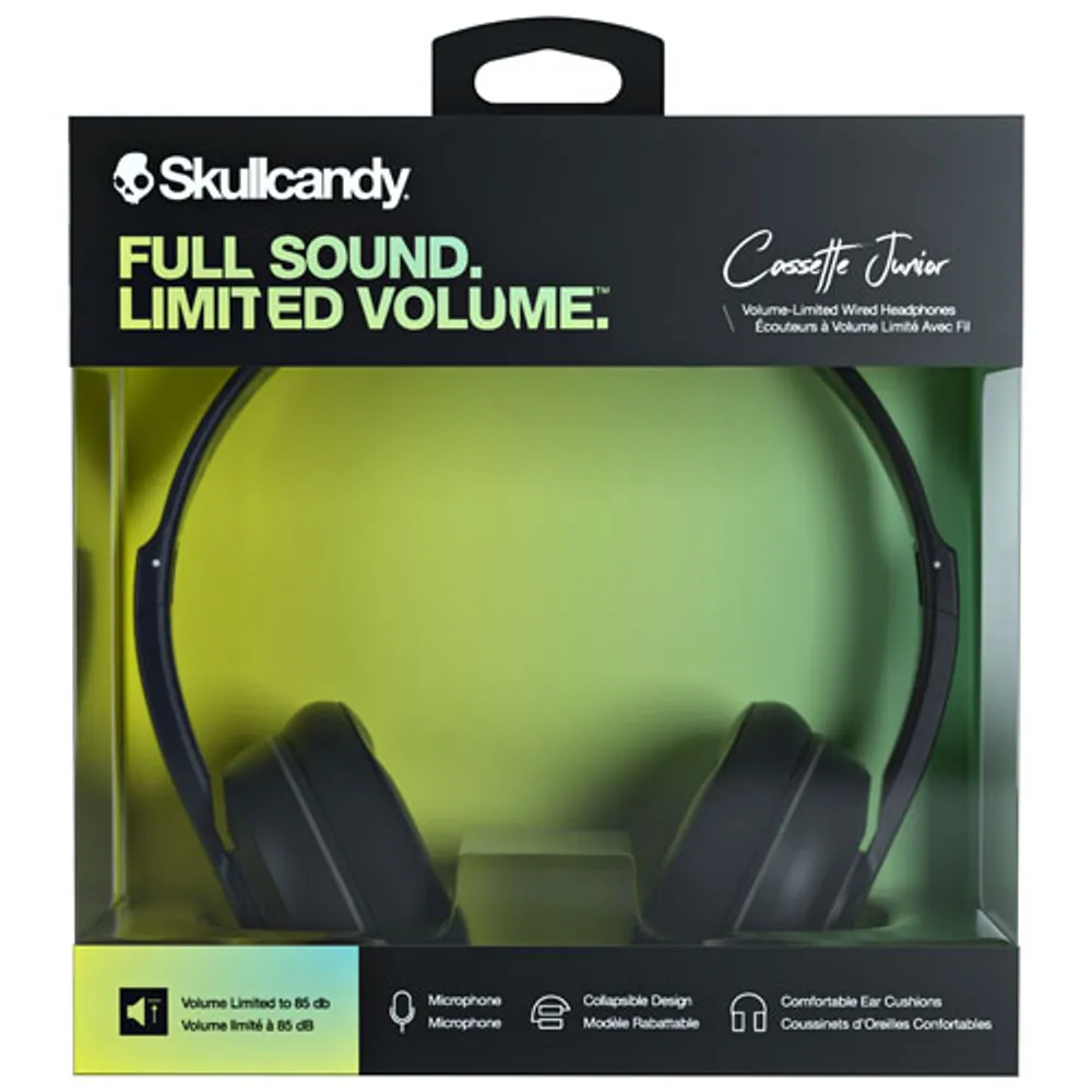 Skullcandy Cassette Junior On-Ear Sound Isolating Headphones - Black