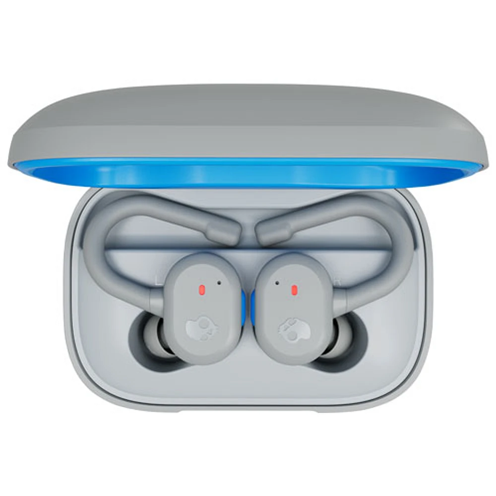 Skullcandy Push Active In-Ear Sound Isolating True Wireless Earbuds - Light Grey/Blue