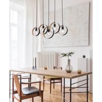 Olympus Contemporary Chandelier - Black/Gold