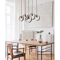 Lustre contemporain d'Olympus - Noir/Doré