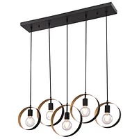 Lustre contemporain d'Olympus - Noir/Doré