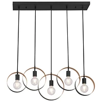 Lustre contemporain d'Olympus - Noir/Doré