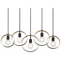 Lustre contemporain d'Olympus - Noir/Doré