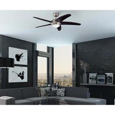 Westinghouse Jax Industrial-Style 56" Indoor Ceiling Fan – Brushed Nickel