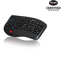 Open Box - Adesso Tru-Form Pro 3500 Wireless Ergonomic Keyboard with Trackball - (WKB-3500UB)
