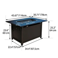 Table avec foyer au gaz naturel/propane Gale de Paramount - 50 000 BTU