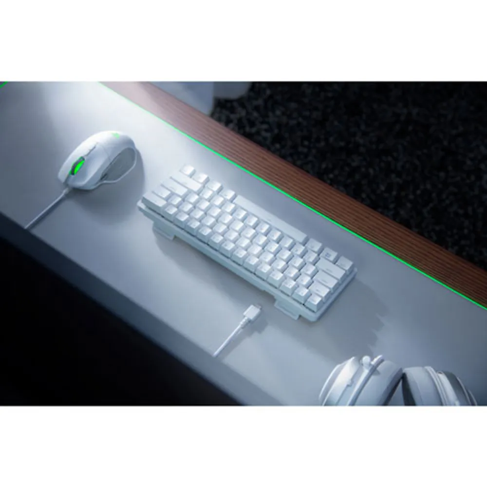 Clavier de jeu optique rétroéclairé Huntsman Mini de Razer - Blanc