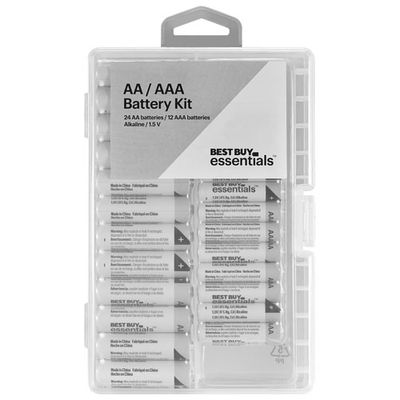 Best Buy Essentials 24-AA and 12-AAA Alkaline Battery Kit