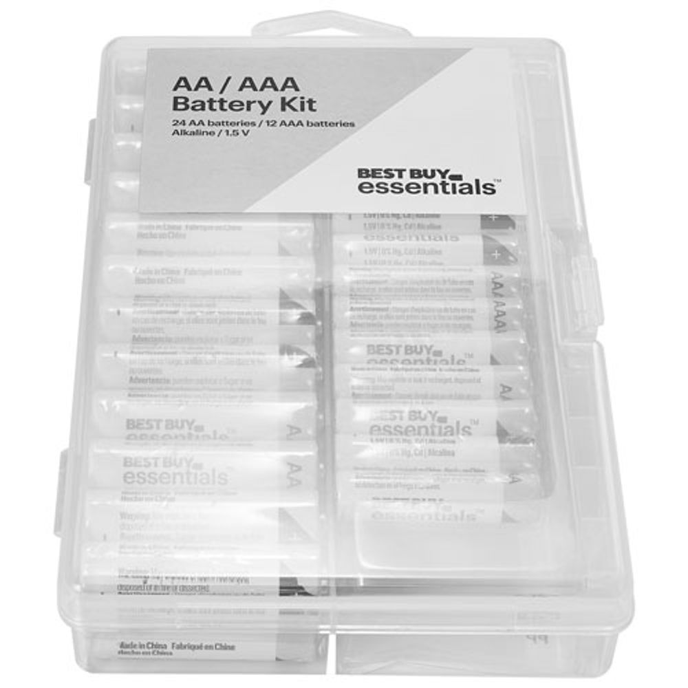 Best Buy Essentials 24-AA and 12-AAA Alkaline Battery Kit